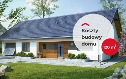 Nowoczesny dom 120 m² z drewnianą elewacją. Określenie kosztów budowy domu to klucz do sukcesu.