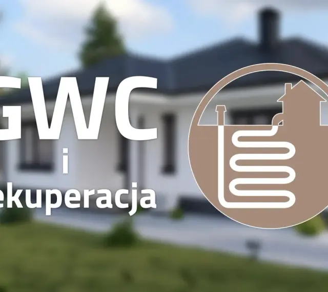 GWC i rekuperacja – nowoczesne rozwiązania dla domu. Schemat przedstawia gruntowy wymiennik ciepła (GWC) i system wentylacji z odzyskiem ciepła.