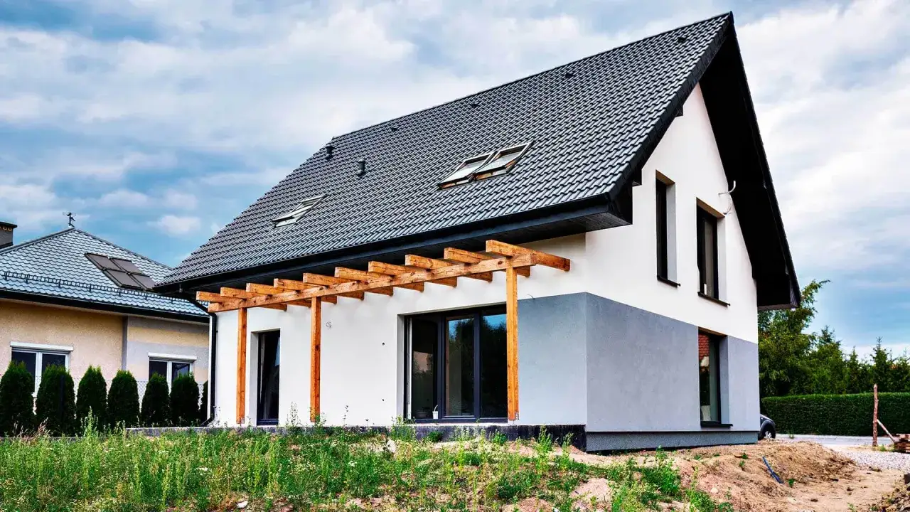 Nowe, gotowe domy pod klucz do 150 tys. z drewnianą pergolą i nowoczesnym dachem. Idealne dla Twojej rodziny.